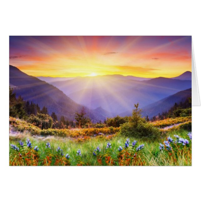 Majestic sunset in the mountains landscape (Front Horizontal)