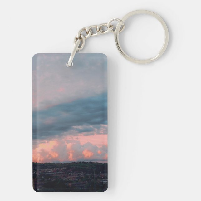 Majestic Sunset in Wales Keychain (Back)