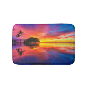 Majestic Sunset Wailea Beach, Maui, Hawaii Bath Mat