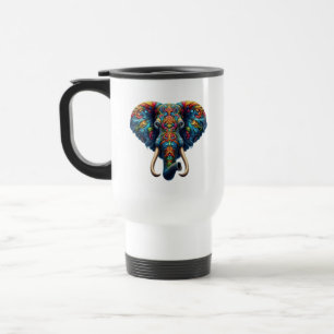 Majestic Swirls of the Elephant Travel Mug