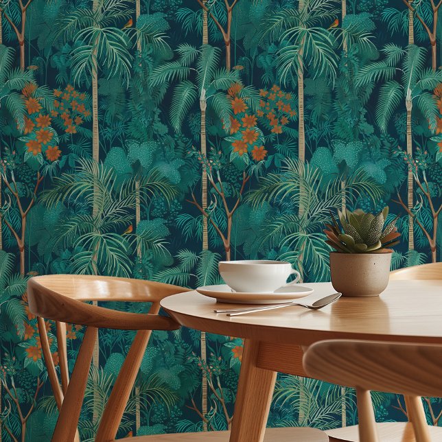 Majestic Teal Forestscape Wallpaper (Creator Uploaded)