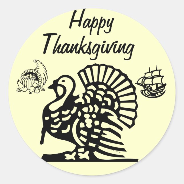 MAJESTIC THANKSGIVING TURKEY stickers (Front)