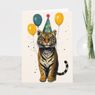 Majestic Tiger Anniversaire Carte de voeux