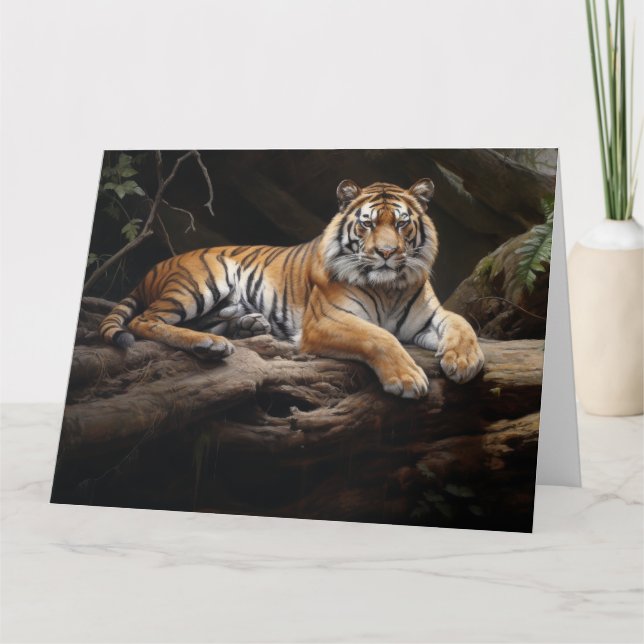 Majestic Tiger Birthday Card (Front)