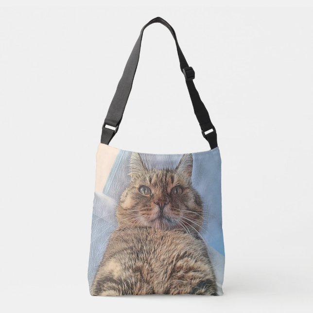 Majestic Tiger Cat  Crossbody Bag (Front)