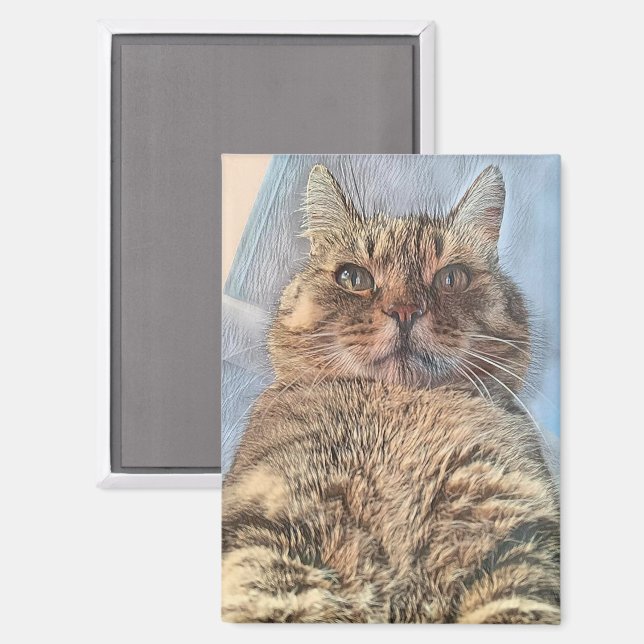 Majestic Tiger Cat  Magnet (Front/Back)