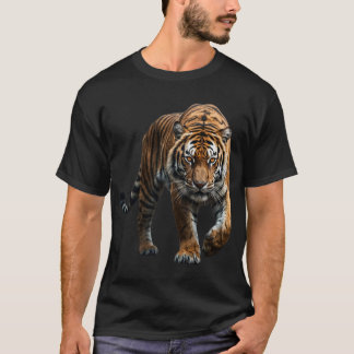 Majestic Tiger Realistic Big Cat Animal Art Nature T-Shirt