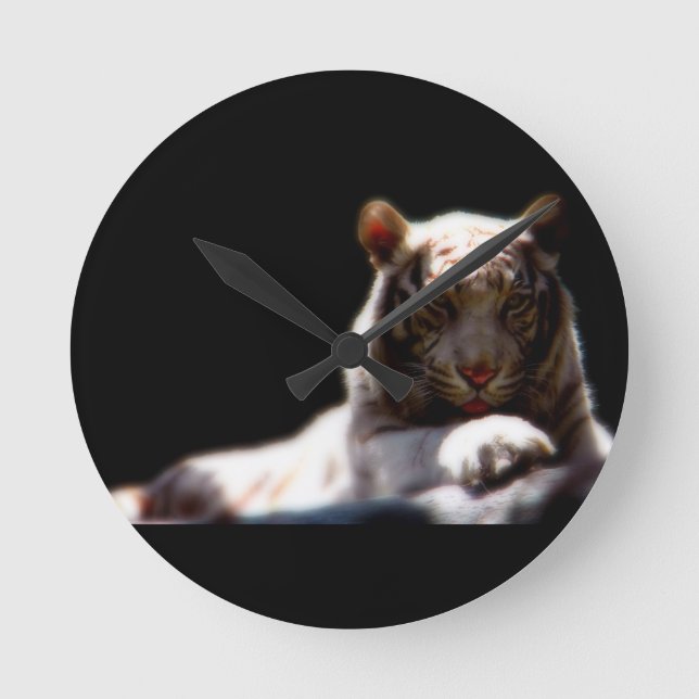 Majestic Tiger Round Clock (Front)