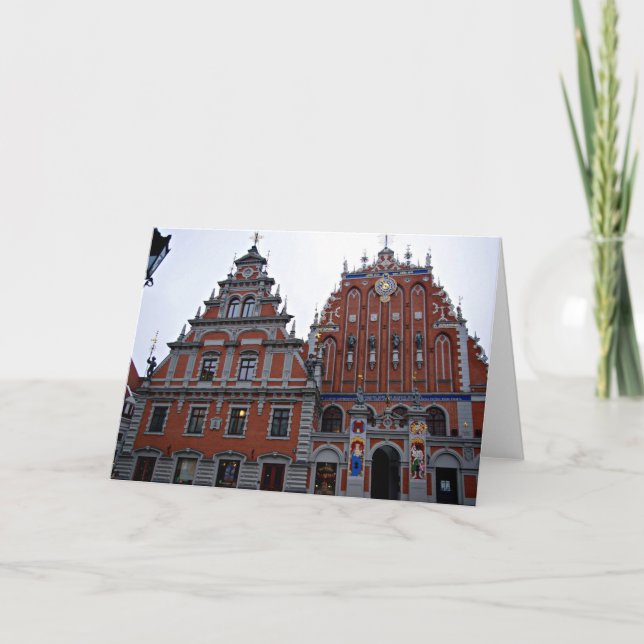 Majestic Town Hall Riga, Latvia Holiday Card (Front)