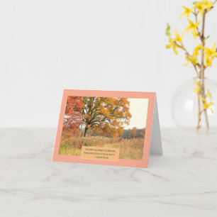 "MAJESTIC TREE ALONG THE WOODLAND PATH IN FALL" CARD