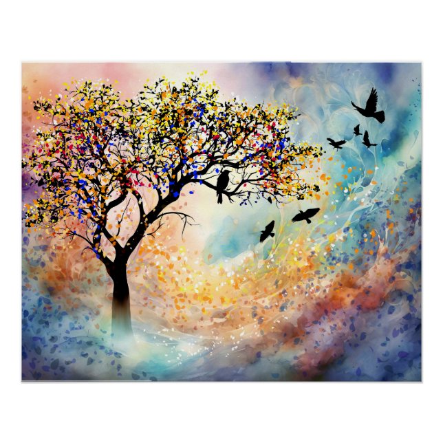 Majestic Tree Landscape 480  Poster (Front)