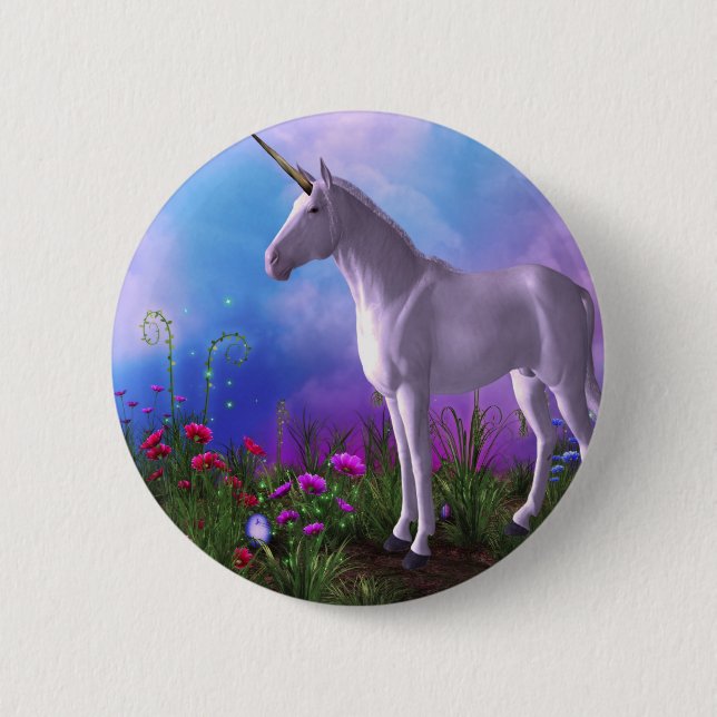 Majestic Unicorn 2 Inch Round Button (Front)