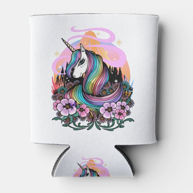 Majestic Unicorn Can Cooler (Front)