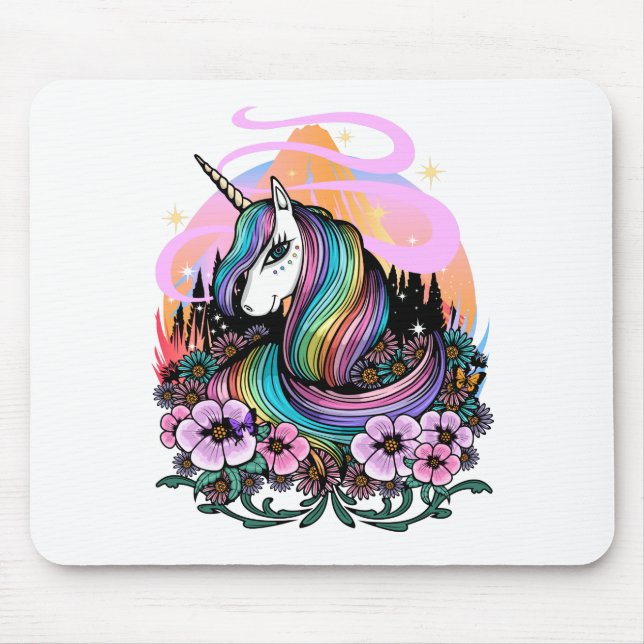 Majestic Unicorn Mouse Pad (Front)