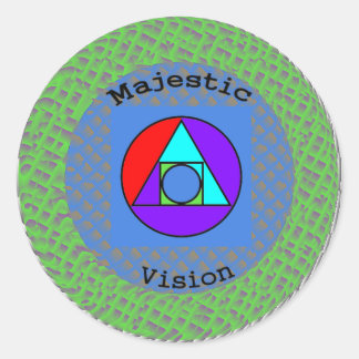 Majestic Vision Triangulation Series T-Shirt Classic Round Sticker