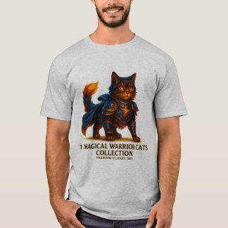 Majestic Warrior Cat T-Shirt – Royal Armour Fantas