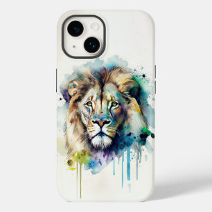 Majestic Watercolor Lion Phone Case