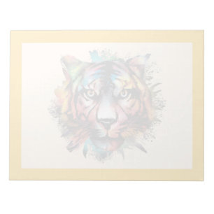 Majestic Watercolor Tiger Portrait Notepad