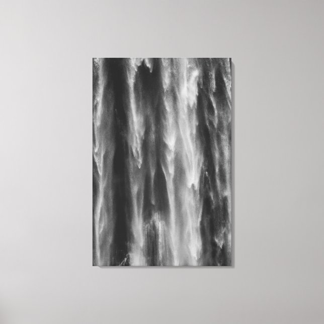 Majestic waterfall Boka, Slovenia upclose Canvas Print (Front)