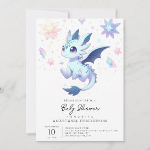 Majestic Whimsical Dragon Baby Shower Invitation