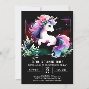 Majestic Whimsical Horse Birthday Invitation