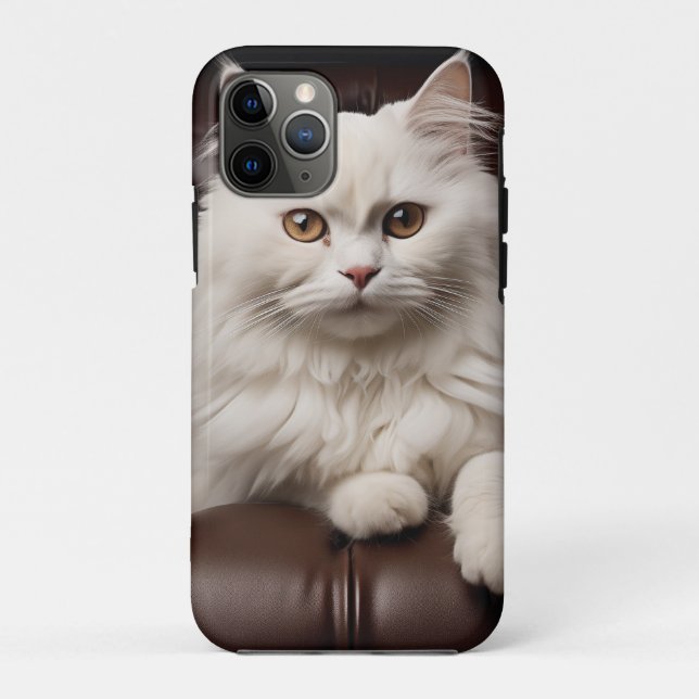 Majestic white cat Case-Mate iPhone case (Back)