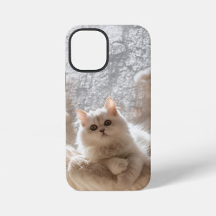 Majestic white cat iPhone 12 mini case