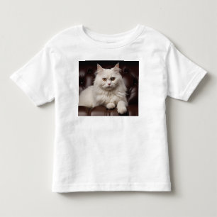 Majestic white cat toddler t-shirt