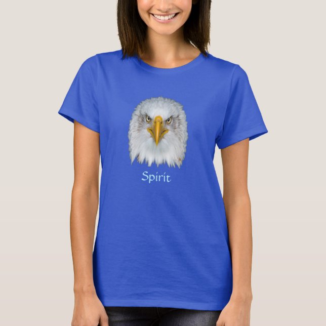 Majestic white-head eagle bird & calligraphy T-Shirt (Front)