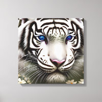 Majestic White Tiger Blue Eyes Art