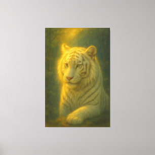 Majestic White Tiger – Fine Art Canvas Print