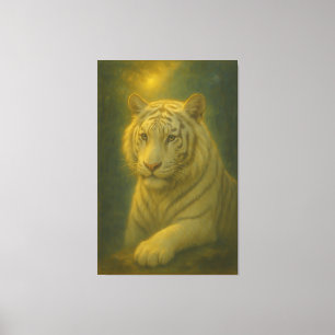 Majestic White Tiger – Fine Art Canvas Print