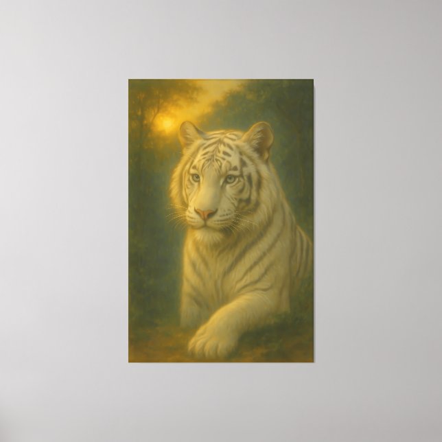  Majestic White Tiger – Fine Art Canvas Print (Front)