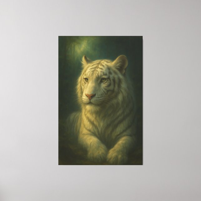 Majestic White Tiger – Fine Art Canvas Print (Front)