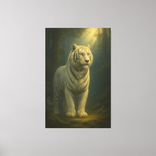 Majestic White Tiger – Fine Art Premium Canvas (Front)