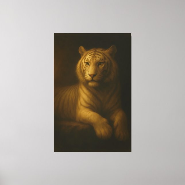 Majestic White Tiger – Fine Art Premium Canvas (Front)