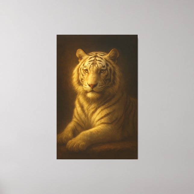 Majestic White Tiger – Fine Art Premium Canvas (Front)
