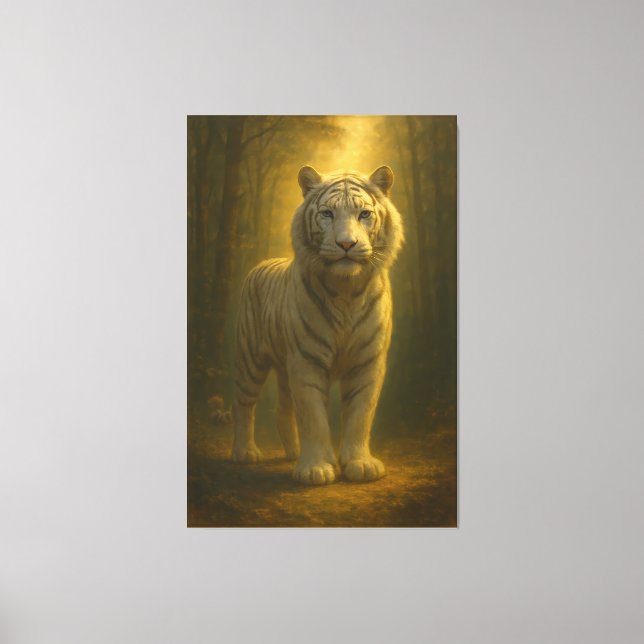 Majestic White Tiger – Fine Art Premium Canvas (Front)