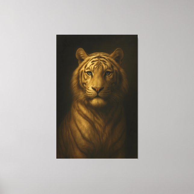 Majestic White Tiger – Fine Art Premium Canvas Print (Front)