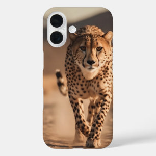 Majestic Wild Cheetah Running Photo iPhone 16 Case