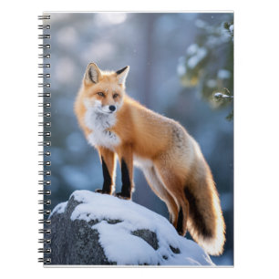 Majestic Winter Fox Photography Notebook