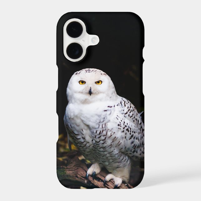 Majestic winter snowy owl iPhone case (Back)