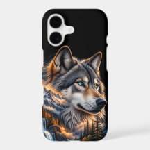 Majestic Wolf Full Moon Wilderness Phone Case