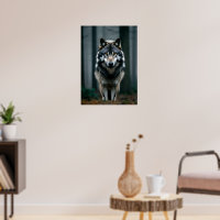 Majestic Wolf in Forest Shadows