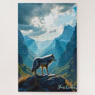 Majestic Wolf Mountain Art Jigsaw Puzzle