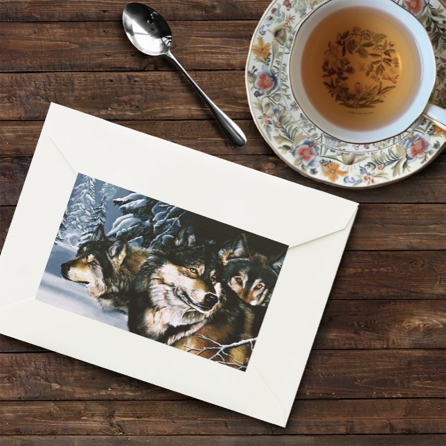 Majestic Wolf Pack Winter Snow Forest Wildlife Sticker (Creator Uploaded)