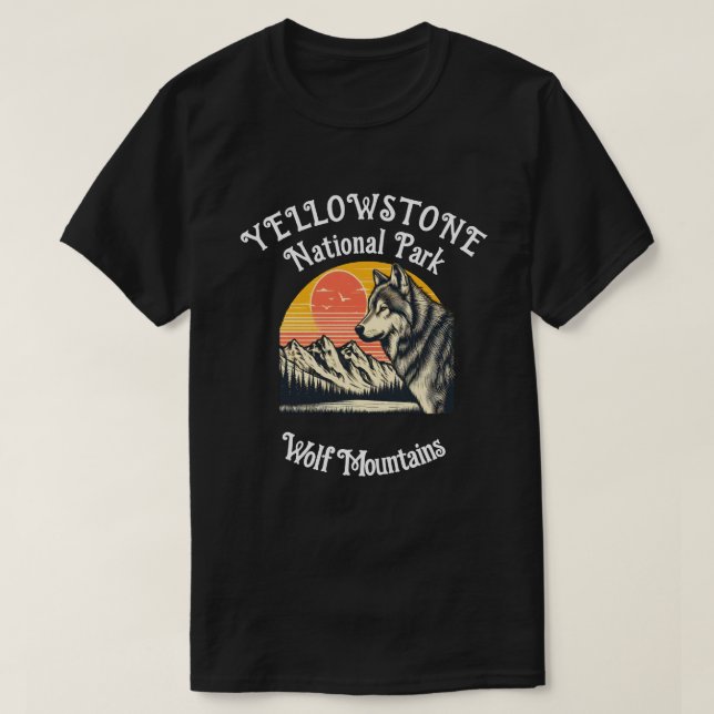 Majestic Wolf Roaming Highlands T-Shirt (Design Front)