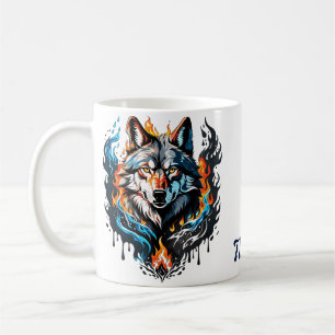Majestic wolf's head  coffee mug