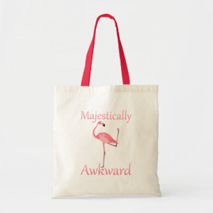 Majestically Awkward Pink Flamingo Tote Bag