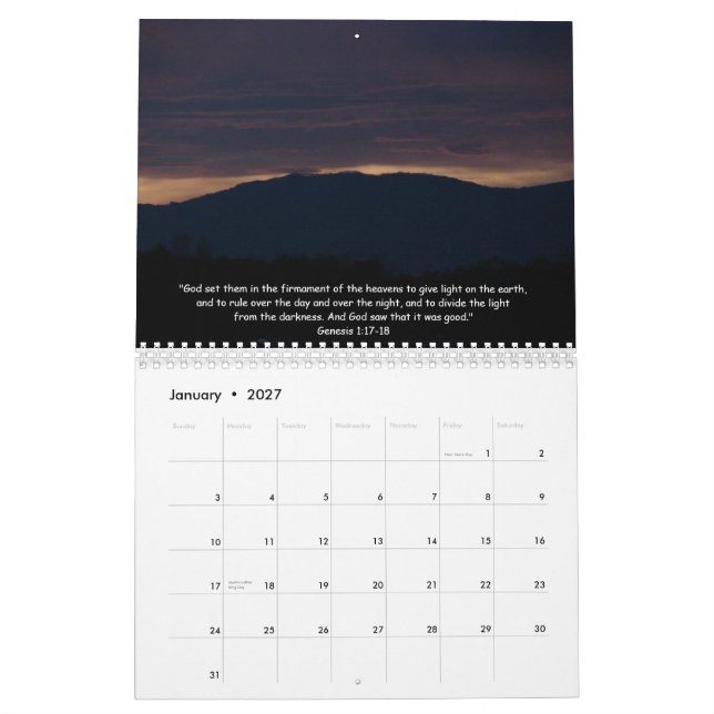 Majesty-2011 Calendar (Jan 2027)